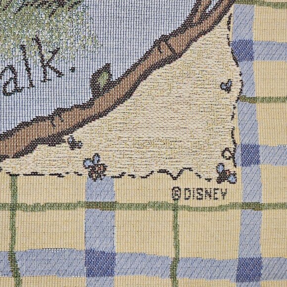 Winnie The Pooh Wall Tapestry Hanging Crown Crafts Piglet Yellow USA Made 27" - Picture 4 of 9